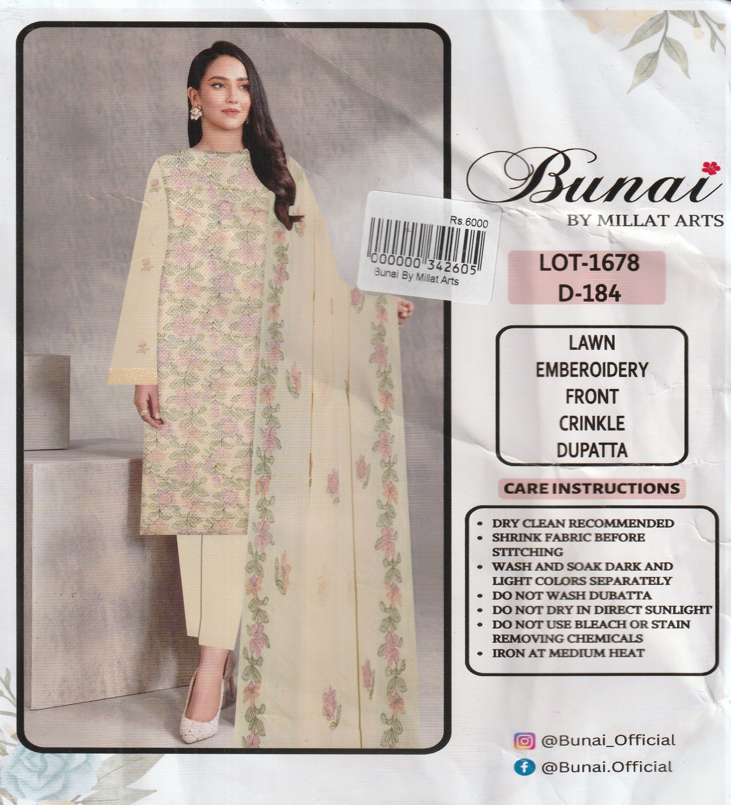 Bunai By Millat Arts - Embroidered Collection