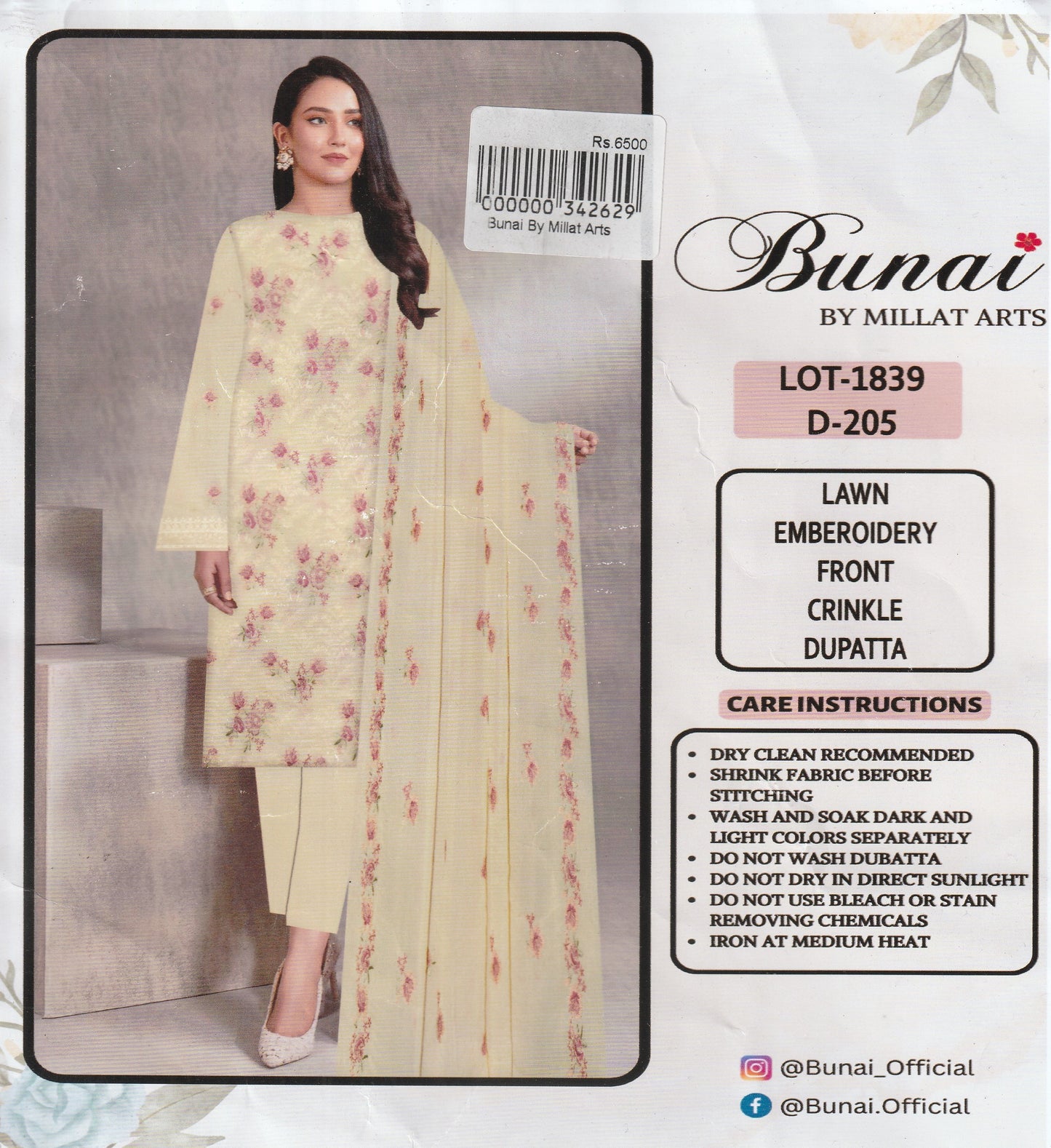 Bunai By Millat Arts - Embroidered Collection