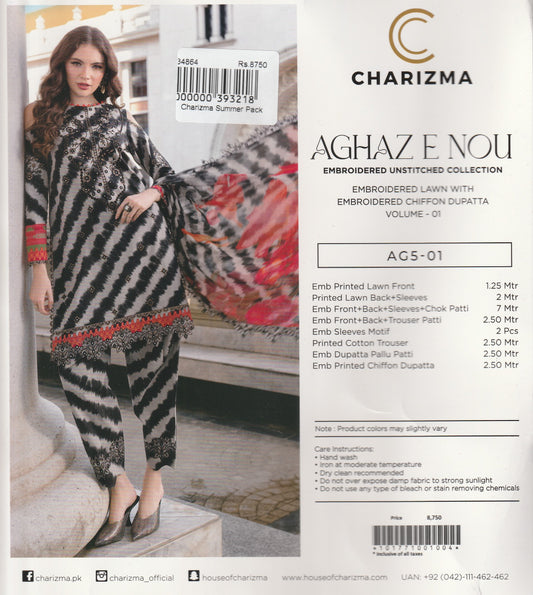 Aghaz e Nou By Charizma - Embroidered Collection