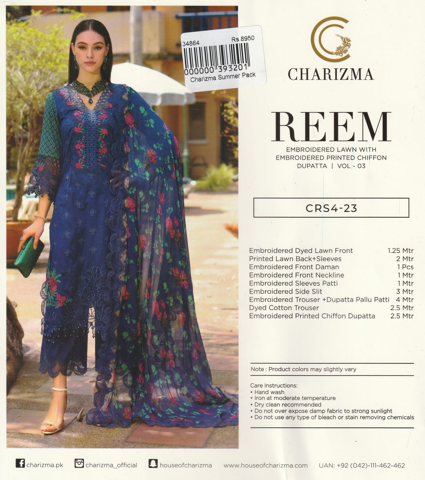 Reem By Charizma - Embroidered Collection