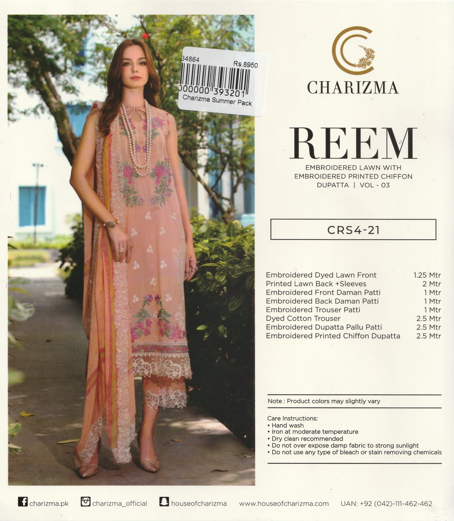 Reem By Charizma - Embroidered Collection