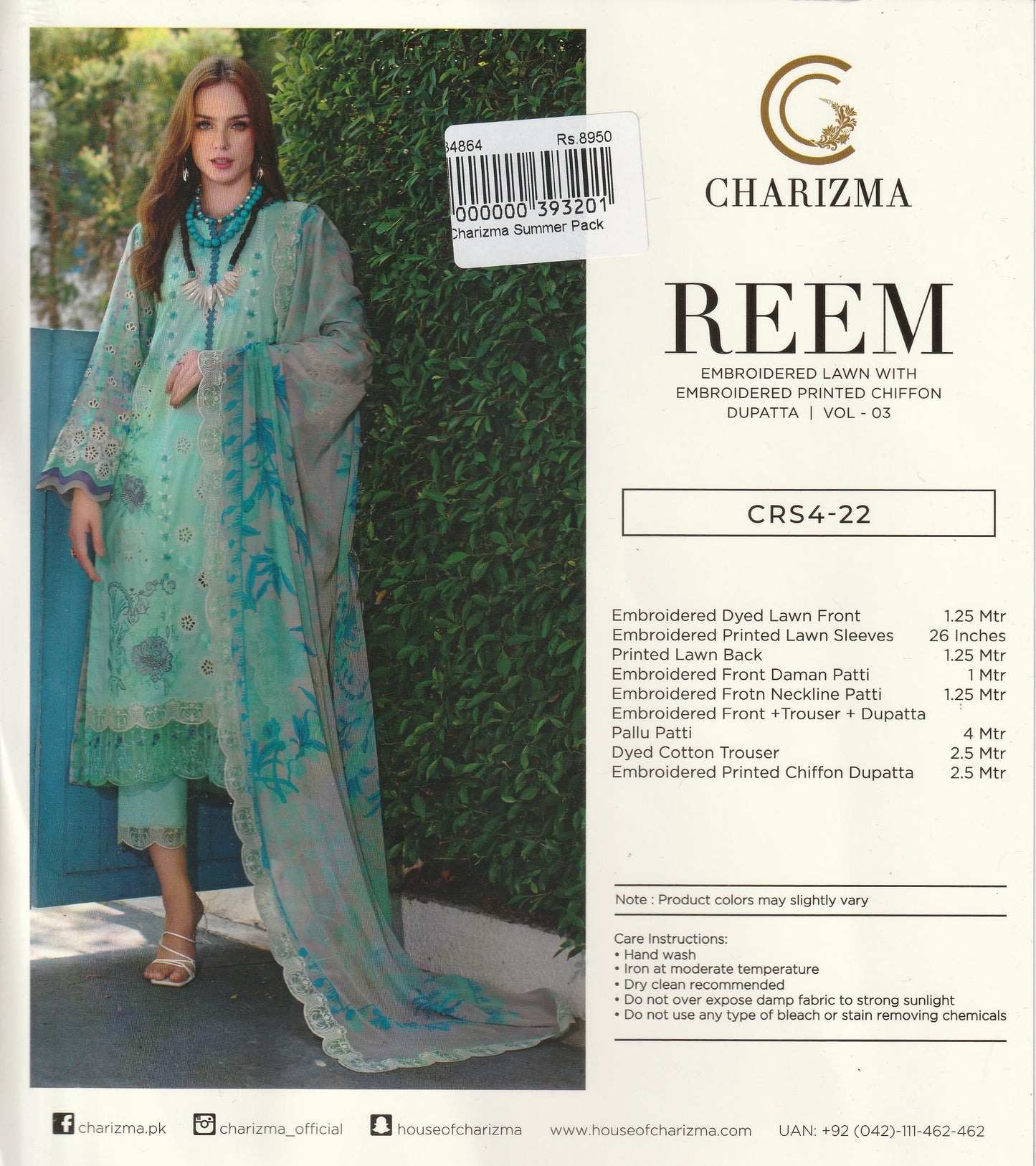 Reem By Charizma - Embroidered Collection