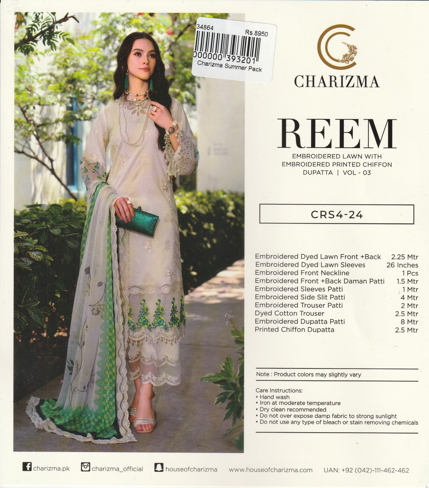 Reem By Charizma - Embroidered Collection