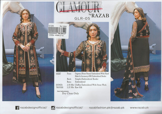 Glamour By Razab - Embroidered Organza Collection