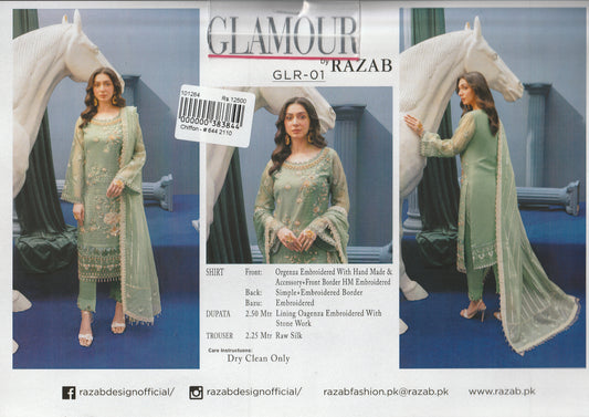 Glamour By Razab - Embroidered Organza Collection