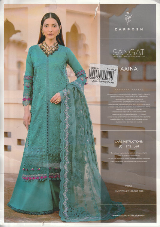 Sangat By Zarposh - Embroidered Lawn Collection