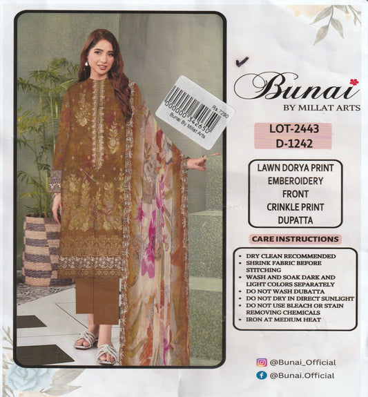 Bunai By Millat Arts - Embroidered  Collection