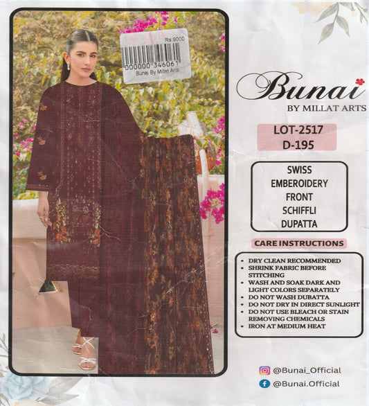 Bunai By Millat Arts - Embroidered  Collection