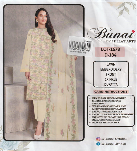 Bunai By Millat Arts - Embroidered  Collection
