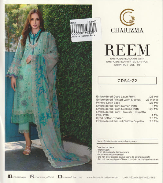 Reem By Charizma - Embroidered Collection