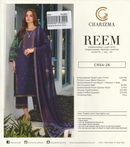 Reem By Charizma - Embroidered Collection
