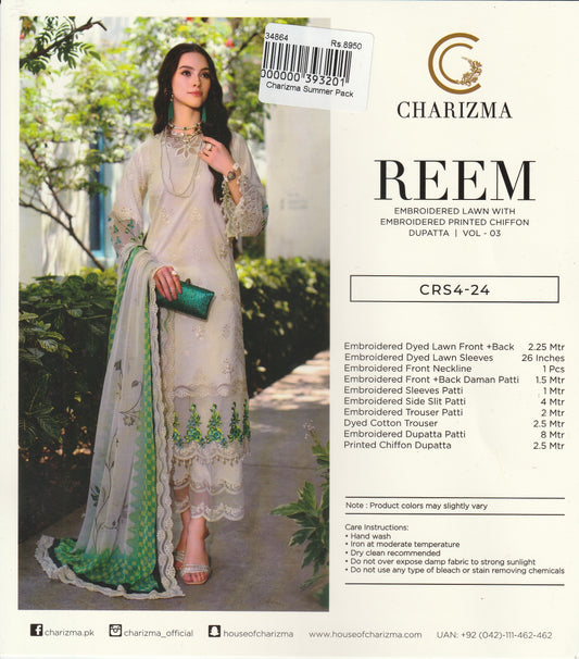 Reem By Charizma - Embroidered Collection