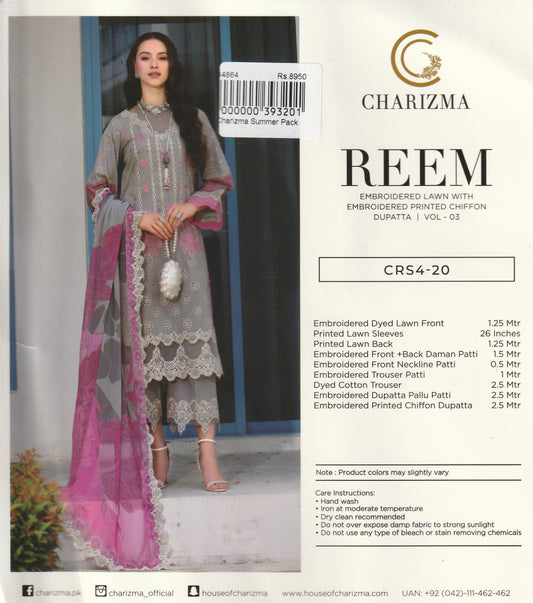 Reem By Charizma - Embroidered Collection