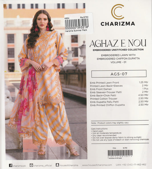 Aghaz e Nou By Charizma - Embroidered Collection