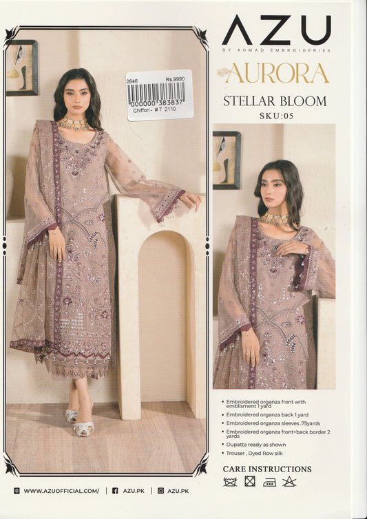 Formal Party Wear - Aurora - AZU By Ahmed Embroideries