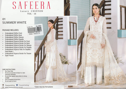 Formal Party Wear - Safeera Luxury Chiffon Collection - Flossie