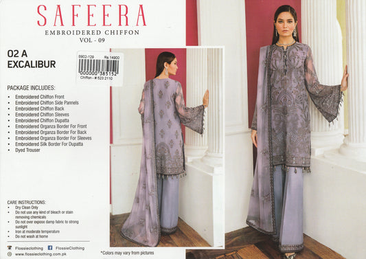 Formal Party Wear - Safeera Luxury Chiffon Collection - Flossie