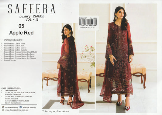 Formal Party Wear - Safeera Luxury Chiffon Collection - Flossie